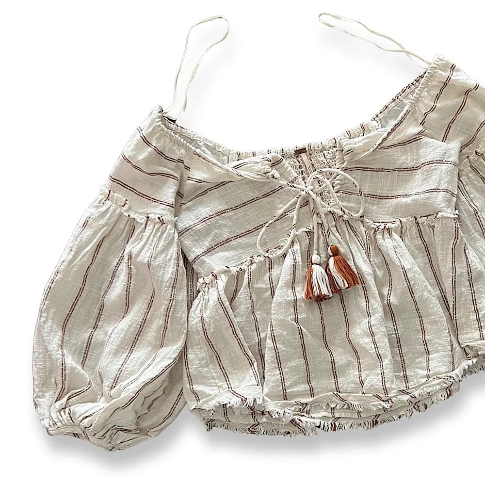 Free People “Evey” Boho Peasant Top - Picture 2 of 15
